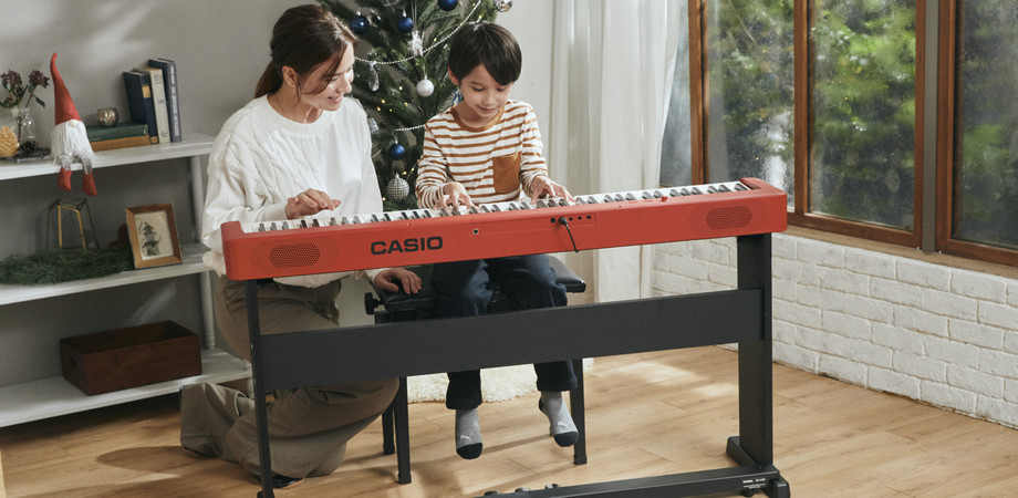 Червоне цифрове піаніно CASIO CDP-S160 SET
