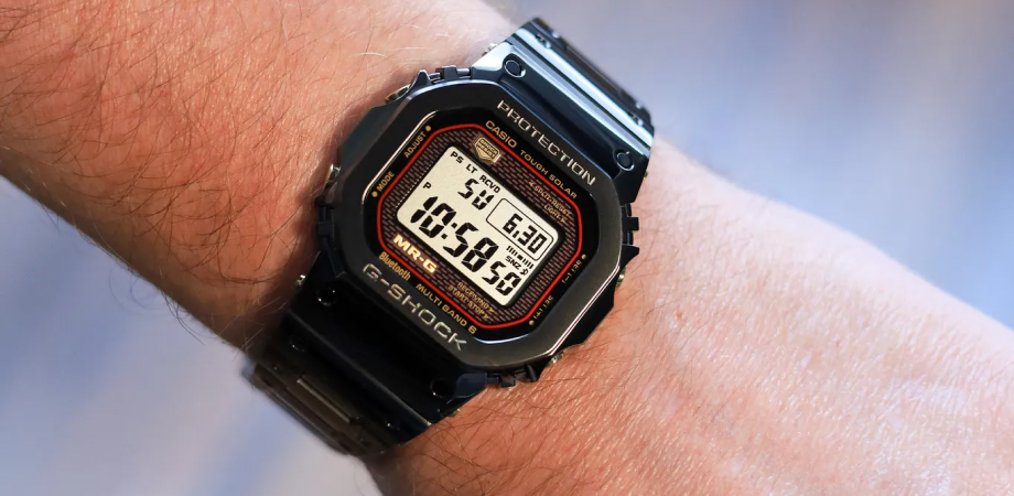 Новий чоловічий наручний годинник CASIO MR-G Black Titanium MRGB5000B
