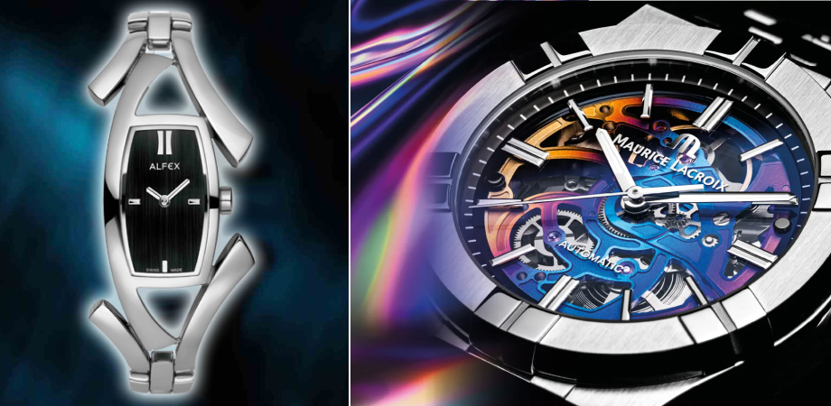 годинники з незвичайним дизайнерським оформлення Alfex і Maurice Lacroix. 