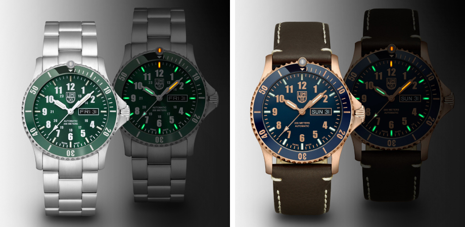 Годинники Luminox Automatic Sport Timer зеленого та бронзового