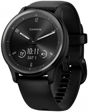 Смарт-годинник Garmin vivomove Sport Black Case and Silicone Band with Slate Accents (010-02566-00)