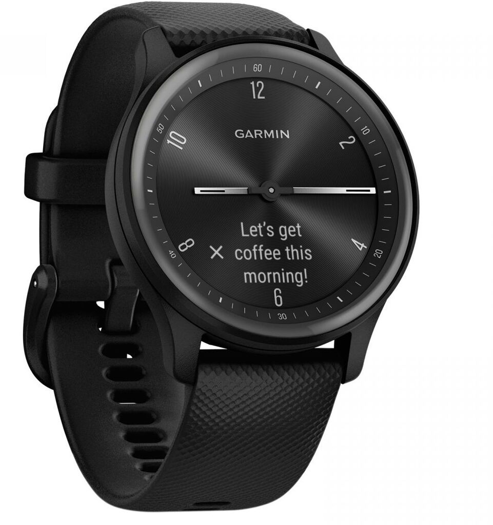 Смарт-годинник Garmin vivomove Sport Black Case and Silicone Band with Slate Accents (010-02566-00)