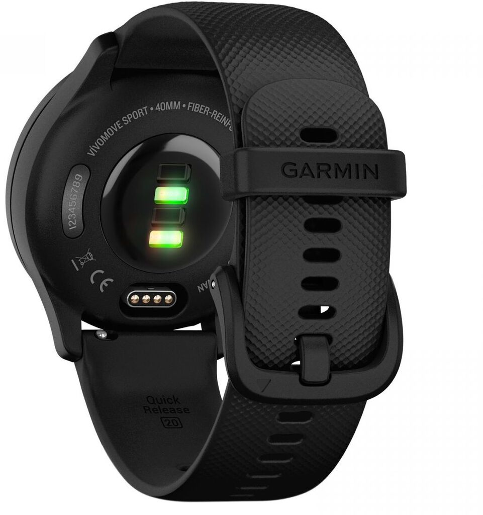Смарт-годинник Garmin vivomove Sport Black Case and Silicone Band with Slate Accents (010-02566-00)