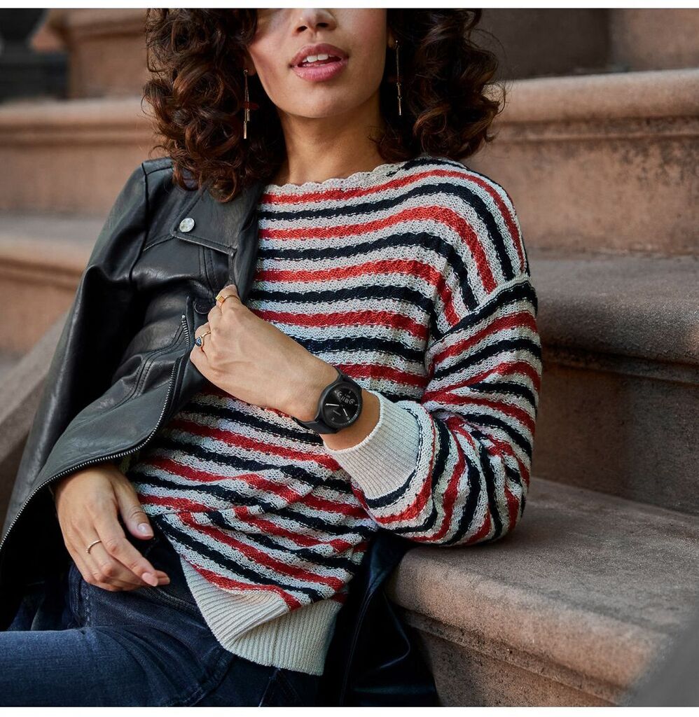 Смарт-годинник Garmin vivomove Sport Black Case and Silicone Band with Slate Accents (010-02566-00)